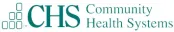 CHS Community Health Systems logo with stylized square design.