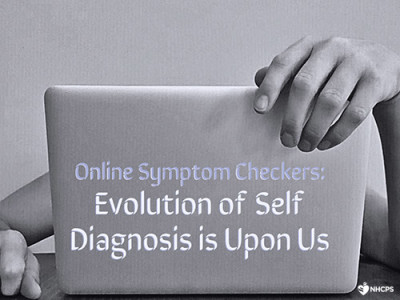 Person holding a laptop with the text 