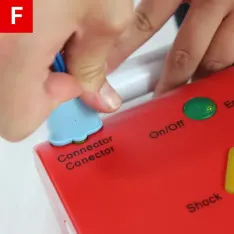 Ensure wires are attached to the AED box