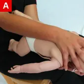 Put your forearm on your thigh